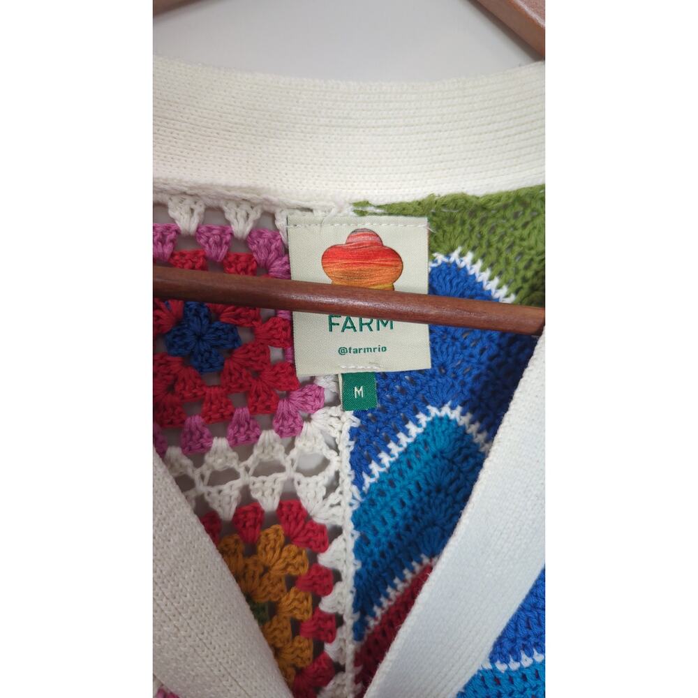 Farm Rio Mixed Crochet Cardigan Sweater - Picture 4 of 7